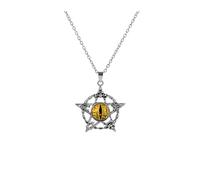 KJBDQQH Girocollo Punk Necklace for Men And Women Punk Retro Non Adjustable Metal Collar Trending Jewelry per Uso Quotidiano(Yellow)