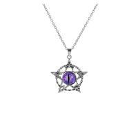 KJBDQQH Girocollo Punk Necklace for Men And Women Punk Retro Non Adjustable Metal Collar Trending Jewelry per Uso Quotidiano(1-Purple)