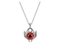 KJBDQQH Girocollo Punk Necklace for Men And Women Punk Retro Non Adjustable Metal Collar Trending Jewelry per Uso Quotidiano(2-Red)