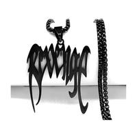 KJBDQQH Girocollo Punk Punk Broken Stainless Steel Spiked Choker Necklace Women Men Silver Color Pendants Necklaces Jewelry per Uso Quotidiano(60cm Box BK)