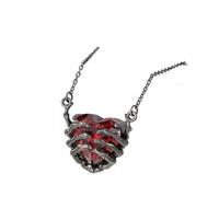 KJBDQQH Girocollo Punk Punk Gothic Personality Dark Red Heart Ghost Claw Pendant Necklace for Women Men Black per Uso Quotidiano