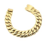 KJBDQQH Girocollo Punk Punk Men's Women's Stainless Steel Necklace Heavy Larger Necklace Curb Cuban Chain Choker Jewelry per Uso Quotidiano(45cm_31MM_Red-Brown)