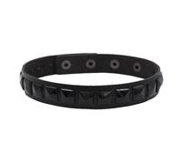 KJBDQQH Girocollo Punk Punk Rock Black Leather Choker Square Rivet Stud Collar Necklace for Women Men Girls Gothic Jewelry Cosplay per Uso Quotidiano(Black1)