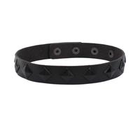 KJBDQQH Girocollo Punk Punk Rock Black Leather Choker Square Rivet Stud Collar Necklace for Women Men Girls Gothic Jewelry Cosplay per Uso Quotidiano(Black2)