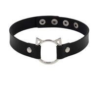 KJBDQQH Girocollo Punk Spike Choker Necklaces Punk Faux Leather Collar for Women Men Cool Big Rivets Studded Chocker Necklace Goth Style Accessori per Uso Quotidiano(Antique Bronze Plated)
