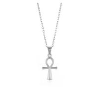 KJBDQQH Girocollo Punk Stainless Steel Jesus Cross Necklace for Women Men Color Caravaca Angels Crucifix Charm Choker Rapper Jewelry per Uso Quotidiano(N05557P)