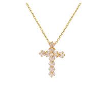 KJBDQQH Girocollo Punk Stainless Steel Jesus Cross Necklace for Women Men Color Caravaca Angels Crucifix Charm Choker Rapper Jewelry per Uso Quotidiano(N05330G)