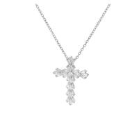 KJBDQQH Girocollo Punk Stainless Steel Jesus Cross Necklace for Women Men Color Caravaca Angels Crucifix Charm Choker Rapper Jewelry per Uso Quotidiano(N05330P)