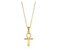 KJBDQQH Girocollo Punk Stainless Steel Jesus Cross Necklace for Women Men Color Caravaca Angels Crucifix Charm Choker Rapper Jewelry per Uso Quotidiano(N05557G)