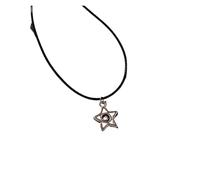 KJBDQQH Girocollo Punk Star Earrings Silver Color Swirly Star Chokers Celestial Best Friends Celestial Necklaces Pendant Men Women per Uso Quotidiano(Color 01)