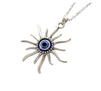 KJBDQQH Girocollo Punk Vintage Punk Necklaces Eyeball Connect Exaggeration Multiple Dense Evil Eyes Necklace per Uso Quotidiano(Sun)