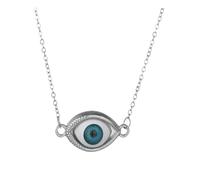 KJBDQQH Girocollo Punk Vintage Punk Necklaces Eyeball Connect Exaggeration Multiple Dense Evil Eyes Necklace per Uso Quotidiano(One Silver)