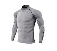 KJBDQQH Maglia Ciclismo Uomo Maglia Termica Elastica da Uomo, Canottiere a Compressione per Running Traspirante(Gray Black Line,4XL)