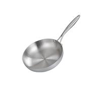 KJBDQQH Padella Antiaderente Padella in acciaio inossidabile, wok, pentola antiaderente for bistecche fritte, pentole da cucina non rivestite(22cm)