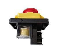 Kedu Interruttore a pulsante di arresto di emergenza KJD12-14 6 pin 16A 220-240V per utensili