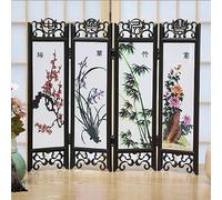 KJdxfhFH Paravento Pieghevole Mini, Retro Piccolo Mini Pannello Pieghevole da 20 cm Prugna Orchidea