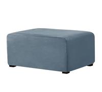 KJEKT Copri Pouf Quadrato Grande Fodera Ottomana Poggiapiedi Elasticizzato Coperture per sgabelli Protezioni per mobili Tessuto Jacquard con Elastico,Cromo,M