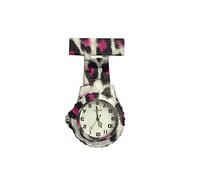 KJFB - Orologio da infermiera con spilla in silicone con spilla/clip che si illumina al buio, design di controllo delle infezioni, infermieri, medici, spilla da tasca per sportivi (colore: 5849)