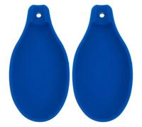 KJHBV 2 Pezzi Tappetini in Silicone per Cucchiaio, Supporto Cucchiaio Leggero e Impilabile, Accessori da Cucina Blu dallo Stile Unico e Elegante