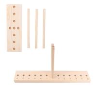 KJHBV 2 Set Supporto in Legno per Fiocchi, Tipo, per Nastri | Due Modelli Inclusi, Bastoncini per Regolazioni Stabili, Tocco Artigianale , per Confezioni Regalo e Feste