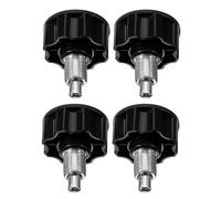 KJHBV 4 Pezzi Manopola Perno di Trazione a Molla per Cyclette, Filettatura 18mm, Nero, ABS e Ferro, Blocco Regolazione Altezza, per Attrezzature Fitness e Panche Pesi, Ricambio