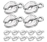 KJHBV 50 Ciondoli Piedini Ragazzo Ragazza in Lega Argento per DIY Gioielli | Accessori Bracciale Collana, Lavorazione Fine, Design Unico, Stile Semplice, per Costume Cosplay e Artigianato Creativo