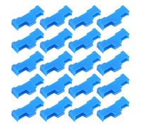 KJHBV 50 Pezzi Fermacavo per Estensione Servo in Plastica Blu, Tipo T | Cablaggio Interno di Aeromodelli, Supporto Stabile per Assorbimento Urti, Installazione Semplice