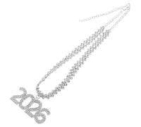 KJHBV Collana Girocollo con Ciondolo 2026 in Strass Scintillanti, Catena D'argento da Donna per Laurea, Gioielli Hip Hop da Festa e Uso Quotidiano, Design Comodo alla Moda