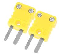 KJHBV Connettore Termocoppia Adattatore Semplice K in Plastica Gialla 2 Resistenti e Facili da Collegare per Fili Termocoppia per Misurazioni Rapide