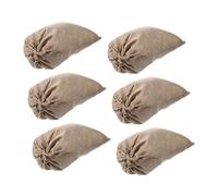 KJHBV Dimensioni 20x30cm in Juta Coulisse Riutilizzabili 6 Sacchetti per Conservazione Verdure e Piante, Materiale Traspirante Burlap per Uso Quotidiano e Orto