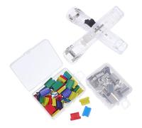 KJHBV Dispenser Portatile per Fermacampioni Piccoli in Plastico e Ferro, Clip di Spinta per Documenti Resistente e Professionale, per Ufficio e Scuola