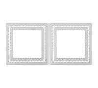 KJHBV Fustelle per Goffratura Stencil per Embossing 2 Pezzi Facile da Usare in Plastica Bianca Adatte a Macchine per Goffratura per Lavori Fai da Te