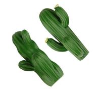 KJHBV Ganci da parete a forma di cactus verdi, ganci creativi da parete, set da 2 pezzi in resina per organizzare cappotti, borse e chiavi