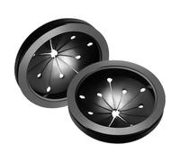 KJHBV Guarnizione Paraspruzzi per Tritarifiuti da Cucina in Plastico Nero, Facile Installazione e Riduzione Rumore, Confezione da 2 Pezzi per Lavelli