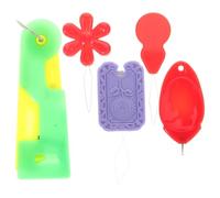 KJHBV Inseritore di Aghi da Cucito in Plastica 5 Pezzi per Piccoli Fori Resistente e Facile da Usare per Progetti di Cucito Manuale a Macchina Colore Casuale