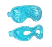 KJHBV Maschera Fredda per Occhi Riutilizzabile in Gel Pvc 2 Pezzi, Allevia Gonfiore e Affaticamento, per Viaggi Estivi e Relax degli Occhi