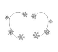 KJHBV Orecchini Clip da Donna 1 Paio a Forma di Fiocco di Neve in Lega Strass, Facili da Indossare e Togliere, Eleganti e Scintillanti per Bar e Club