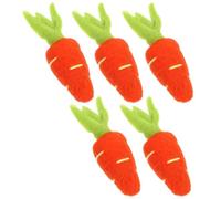 KJHBV Ornamenti Carota in Feltro, Set di 5 Pezzi Accessori per Forcine e Cappelli, Decorazioni per Halloween e Eventi