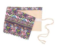 KJHBV Pencil Roll Up Case per Studenti 48 Slot Cotone Corda | Stile Etnico, Motivo Casuale, Accesso Pratico, per Matite e Materiali Artistici, Trasporto Facile