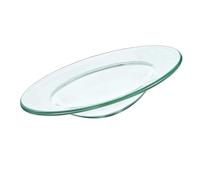KJHBV Piatto di Vetro Rotondo per Bruciatore di Oli Essenziali, Piattino Piccolo Riutilizzabile e Decorativo per Aromaterapia e Lampada Sciogli Candela