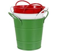 KJHBV Set 3 Secchielli per Patatine Fritte in Ferro Manico Ergonomico per Snack, Contenitori Resistenti dal Design Raffinato per Ristoranti e Bar
