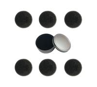 KJHBV Set 7 Pezzi Spugne Trucco Make Up per Pulizia Pennelli Rapido e Efficiente 6 Ricambi Cotone Nero per Donne Cura Viso
