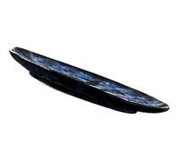 KJHBV Set di Piatti in Ceramica Blu Finitura Speciale, Forma Rotonda Elegante, per Compleanni e Ogni Evento, Stile Semplice con Linee Curve