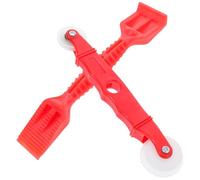 KJHBV Set e Riparazione di Strumenti per Schermi di Finestre Rullo e Spatola in Plastica Rossa, Portatile per Installazione di Porte e Zanzariere in Casa