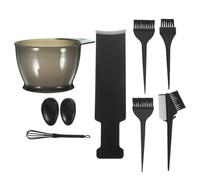 KJHBV Set Kit per Colori per Chioma Professionale Pennello, Pettine, Ciotola in Plastica Nero per Ritocchi Radice, per Saloni e Uso Fai-da-te Stili multipli