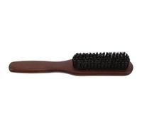 KJHBV Spazzola per Barba Uomo in Legno e Portatile Setole di Cinghiale per Modellare e Curare la Barba, per Quotidiano e Viaggio