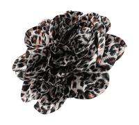 KJHBV Spilla Elegante a Forma di Fiore Motivo Leopardato, Grande e Leggera, Decorativa e Sicura per Abiti da Cerimonia e Banchetto