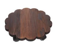 KJHBV Supporto per Vaso Ruote Mobile in Legno Marrone, 1 Pezzo