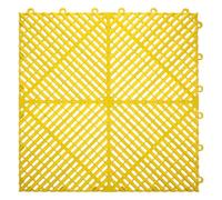 KJHBV Tappeto Drenante Antiscivolo per Lavaggio Auto in Plastica Pp Giallo Quadrato Facile da Pulire per Officine e Centri Estetici Auto