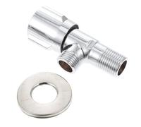 KJHBV Valvola ad Angolo in Rame Argento, Design Unico Facile Installazione e Impermeabilità, per Termosifoni e Riscaldatori D'acqua